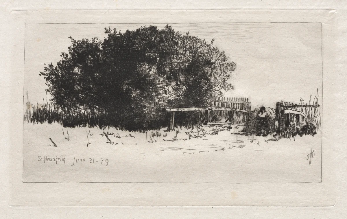The Gate, Schleissheim by Otto H. Bacher, print, 1879