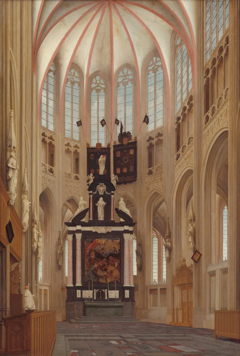 Cathedral of Saint John at 's-Hertogenbosch by Pieter Jansz Saenredam, painting, 1646