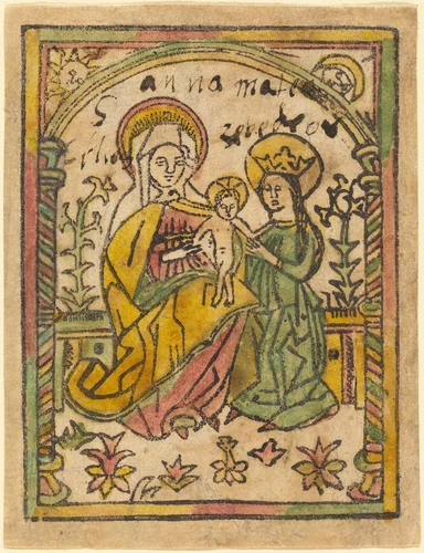 Saint Anne with the Madonna and Child by German 15th Century, print, 1470-1500