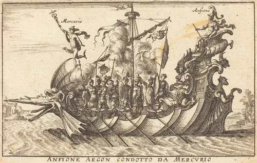 Anfione Argon condotto da Mercurio by Balthasar Moncornet
Remigio Cantagallina, print, 1600-1668