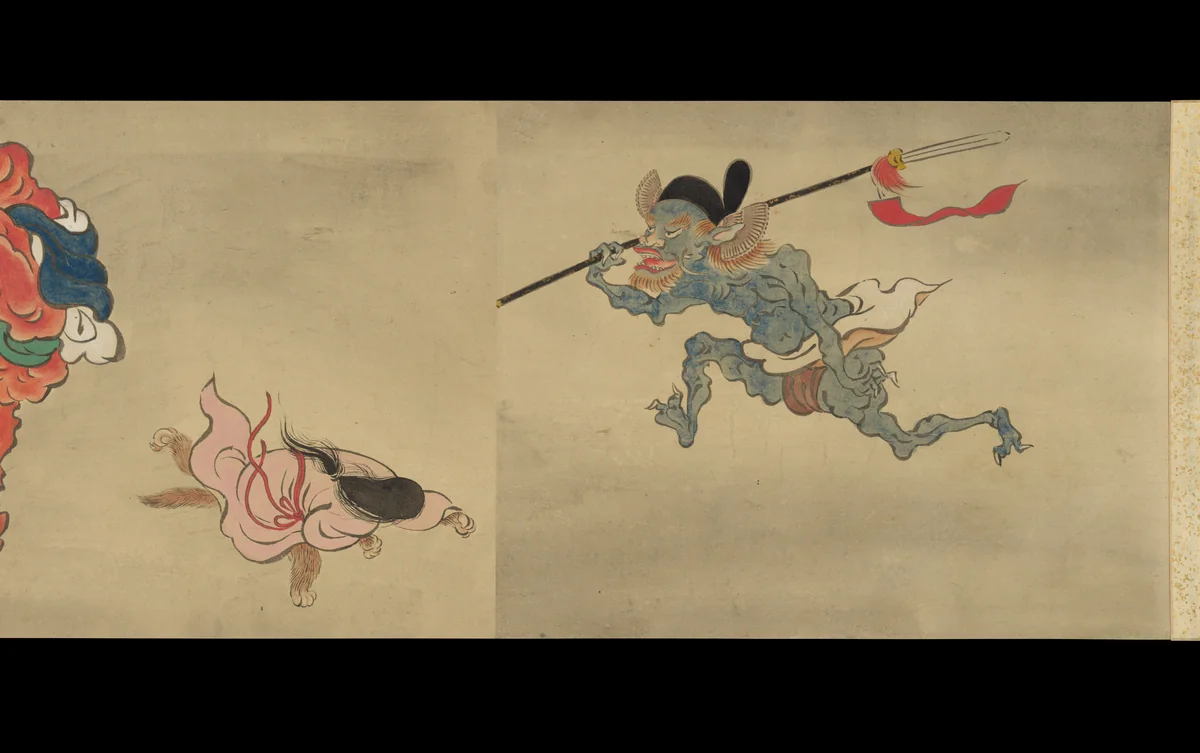 Copy of Night Parade of One Hundred Demons from the Shinjuan Collection by Mochizuki Gyokusen (望月玉川), painting, 1700-1799