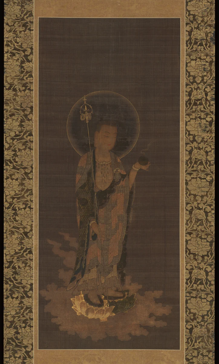 Welcoming Descent of the Bodhisattva Jizō by Unidentified Artist, painting, 1300-1333