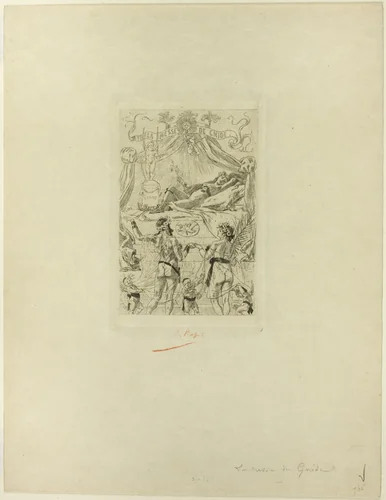 Frontispiece to La messe de Gnide by Félicien Rops, print, 1881