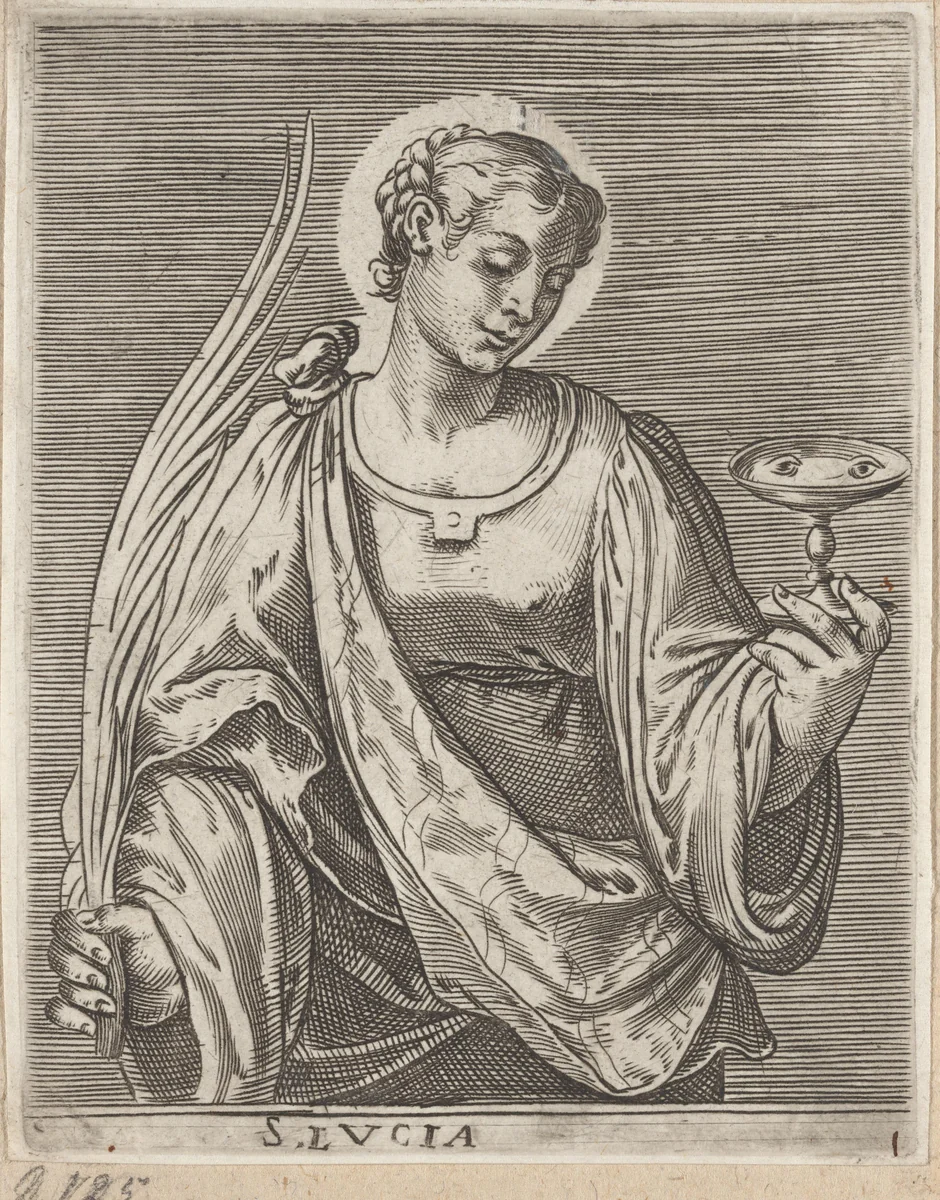 Heilige Lucia by Agostino Carracci, print, 1581