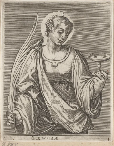Heilige Lucia by Agostino Carracci, print, 1581