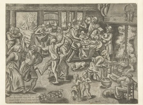 Vastenavond by Unknown, print, 1528-1580