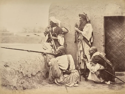 Group of Afredees by John Burke, photograph, 1878-1880