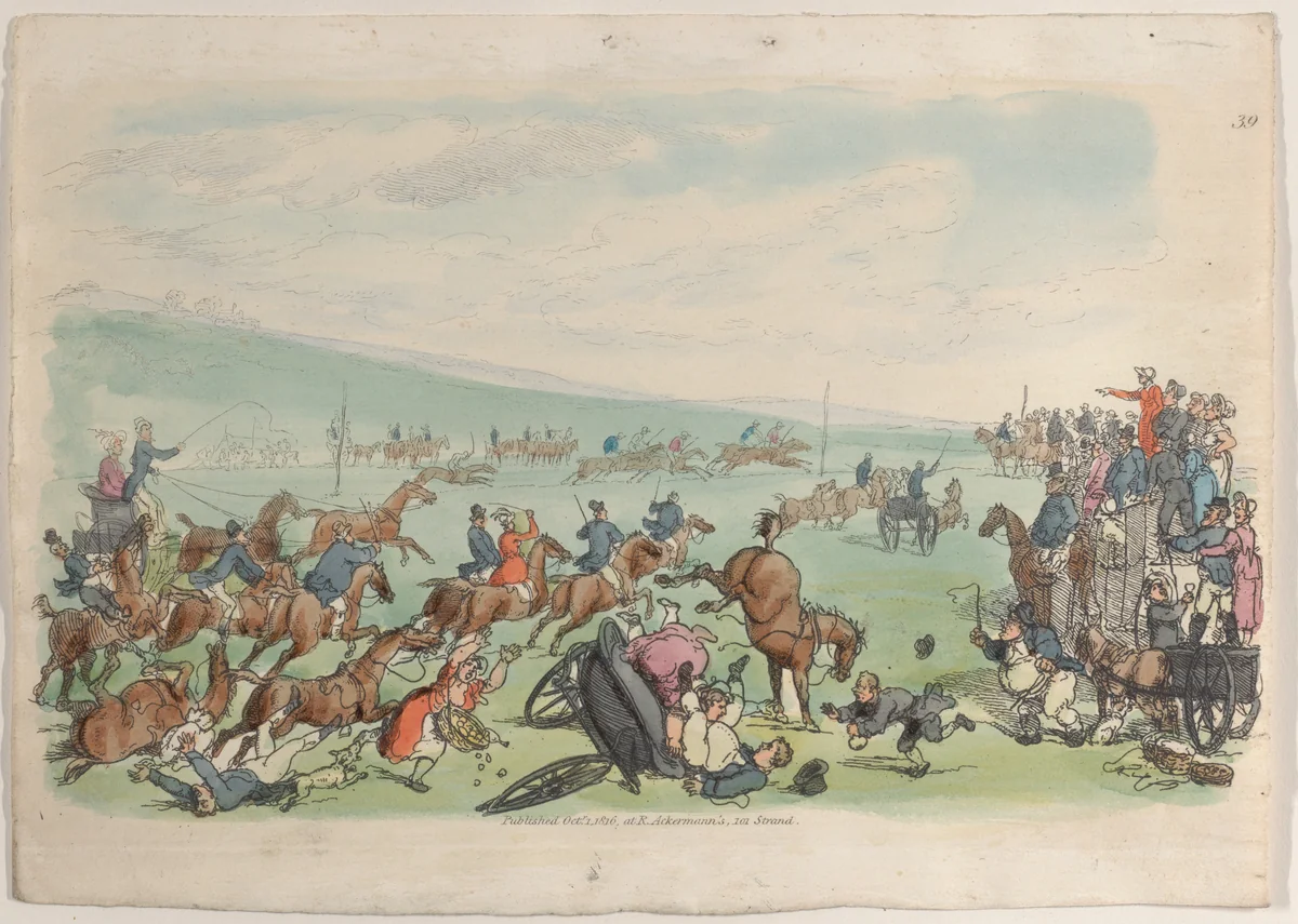 Plate 39, from "World in Miniature" by Thomas Rowlandson, print, 1816