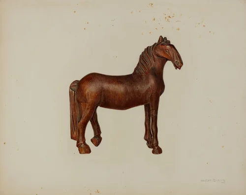Carved Toy Horse by Hester Duany, index of american design, 1935-1942