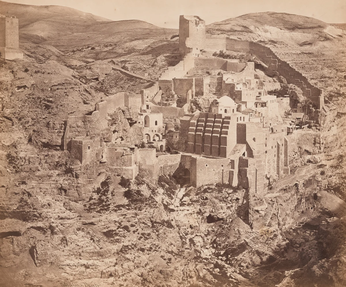 Convent of Mar Saba by James Robertson; Felice Beato, photograph, 1857