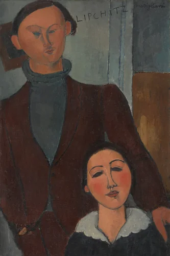 Jacques and Berthe Lipchitz by Amedeo Modigliani, painting, 1916