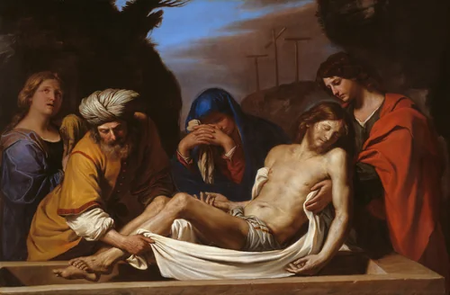 The Entombment by Guercino, painting, 1656