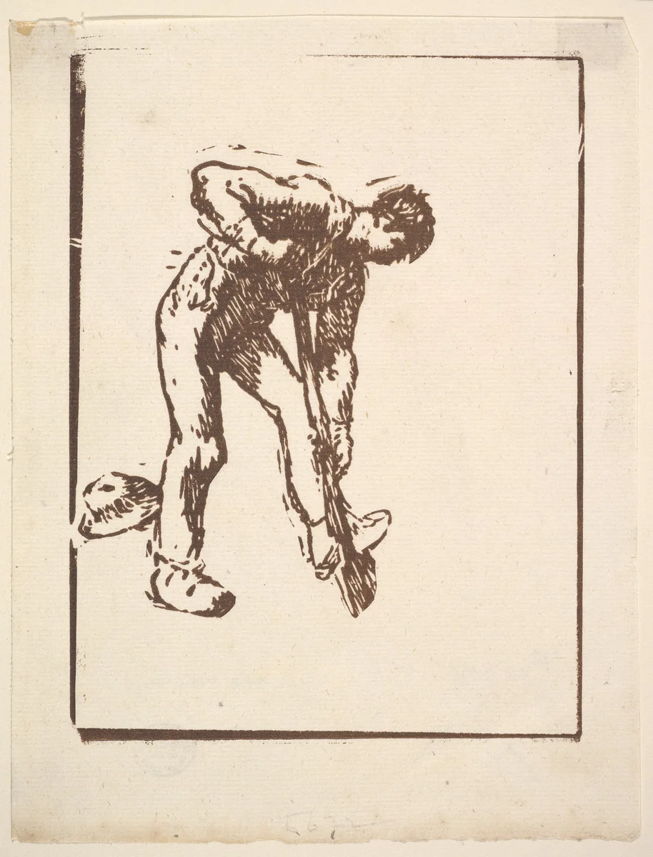 Digger by Jean-François Millet, print, 1863