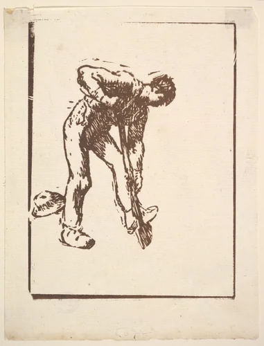 Digger by Jean-François Millet, print, 1863