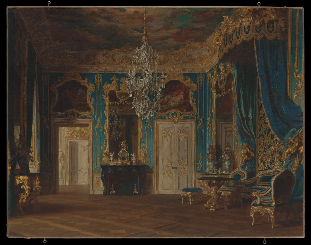 Project for a Room for King Ludwig II (1854–1886) of Bavaria by Gyula Benczúr, painting, 1864-1920
