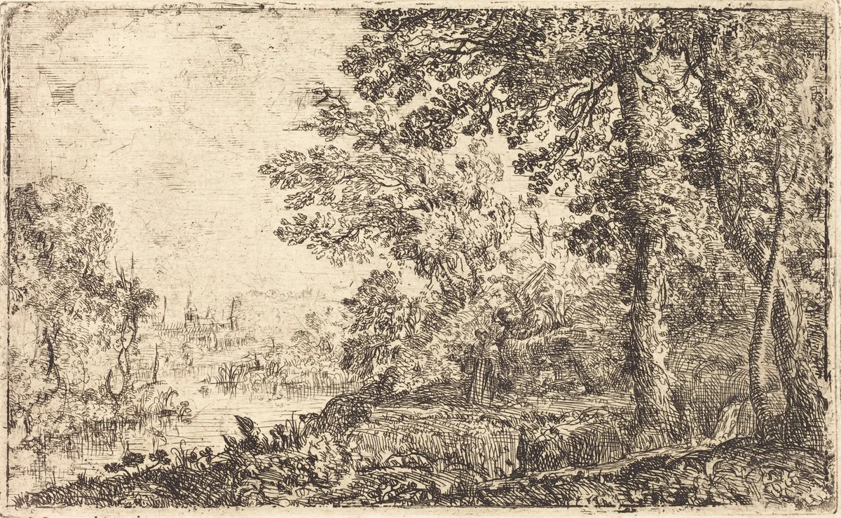 The Vision (L'apparition) by Claude Lorrain, print, 1630