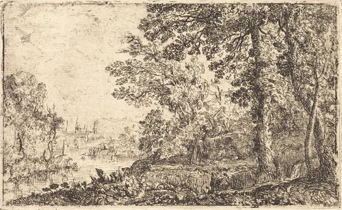 The Vision (L'apparition) by Claude Lorrain, print, 1630