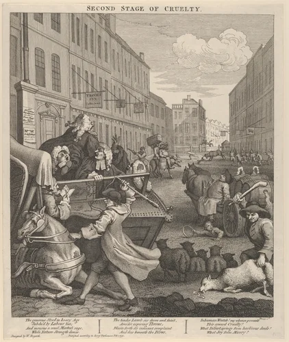 The Second Stage of Cruelty (The Four Stages of Cruelty) by William Hogarth, print, 1751