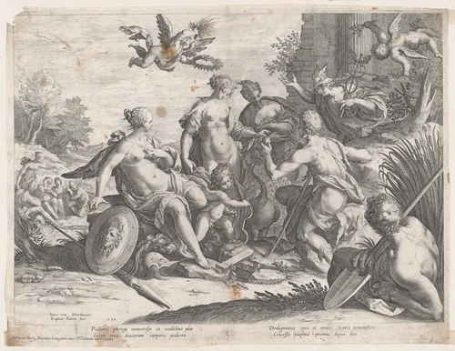 The Judgement of Paris by Raphael Sadeler I, print, 1589