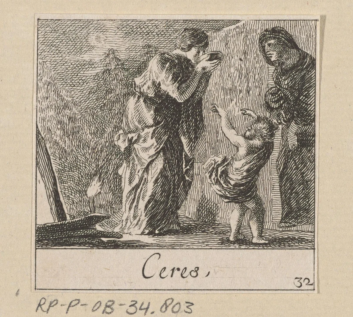 Ceres by anonymous, print, 1620-1664
