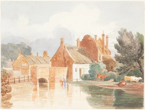 On the Bure, near Aylsham, Norfolk by James Bulwer, drawing, 1794-1874