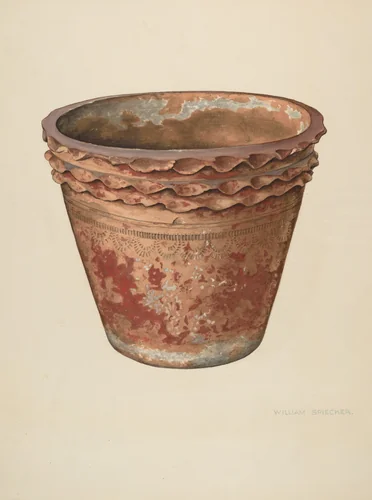 Flower Pot by William Spiecker, index of american design, 1938