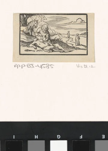 Gelijkenis van de barmhartige Samaritaan by Dirck de Bray, print, 1635-1694