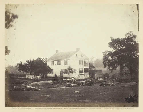 Trossell's House, Battle-Field of Gettysburg by Timothy O'Sullivan, photograph, 1863