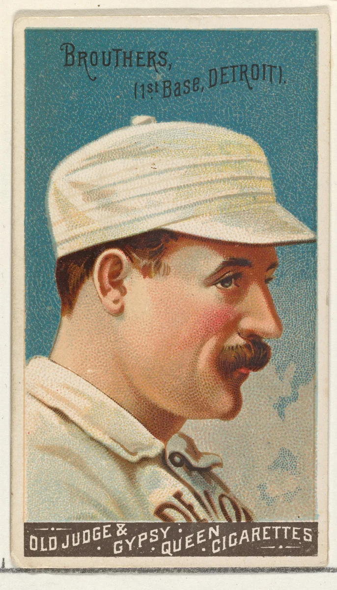 Dan Brouthers, 1st Base, Detroit, from the Goodwin Champion series for Old Judge and Gypsy Queen Cigarettes by Goodwin & Company, print, 1888