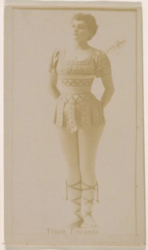 Trixie Triganza, from the Actresses series (N245) issued by Kinney Brothers to promote Sweet Caporal Cigarettes by Kinney Brothers Tobacco Company, photograph, 1890