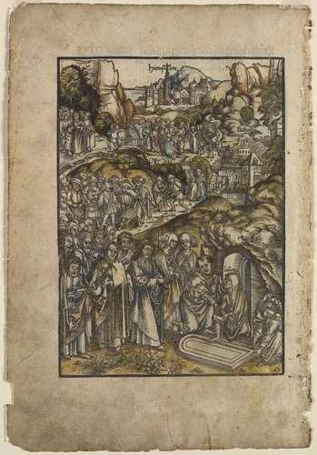 The Passion: The Raising of Lazarus by Urs Graf, print, 1503-1508
