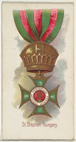 St. Stephen, Hungary, from the World's Decorations series (N30) for Allen & Ginter Cigarettes by Allen & Ginter, print, 1890