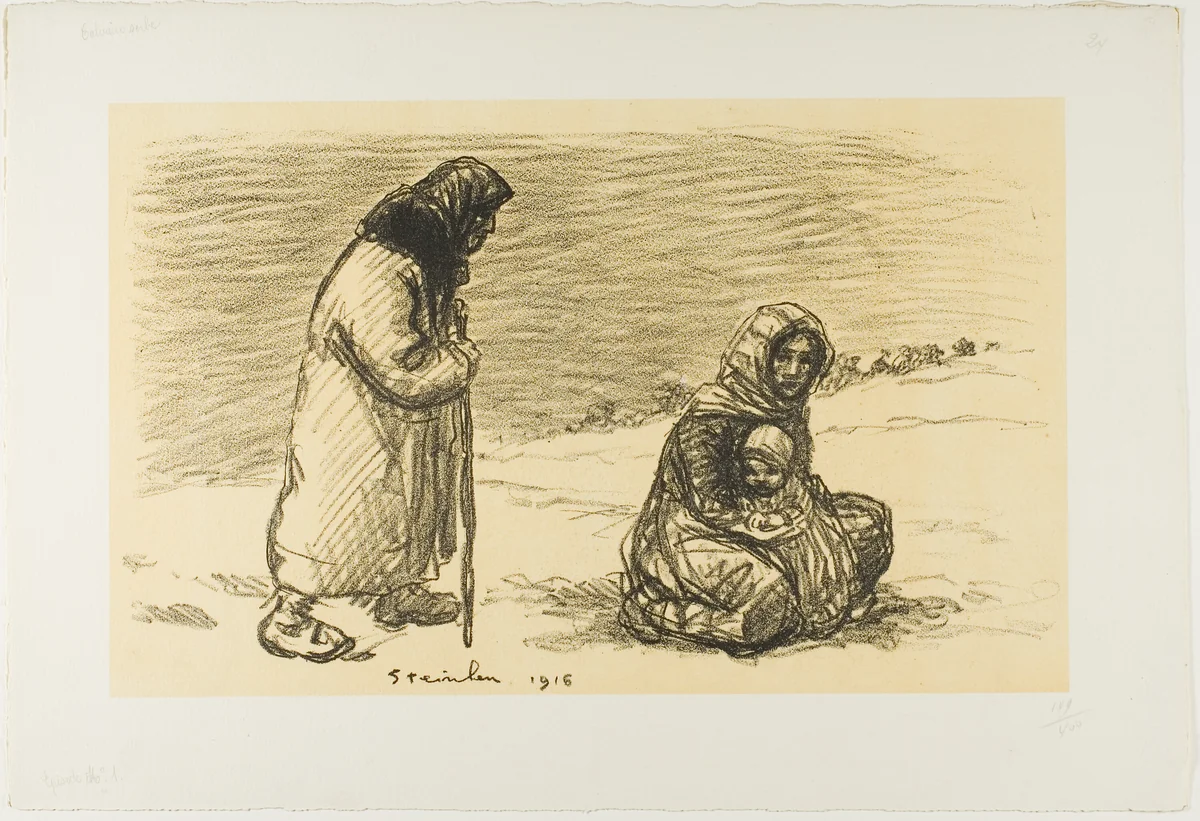 Serbian Cavalry, First Episode by Théophile Alexandre Steinlen, print, 1916