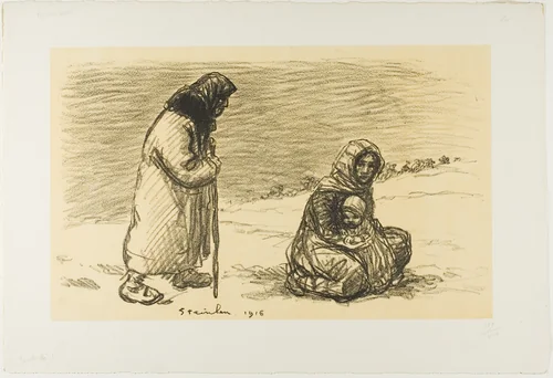 Serbian Cavalry, First Episode by Théophile Alexandre Steinlen, print, 1916