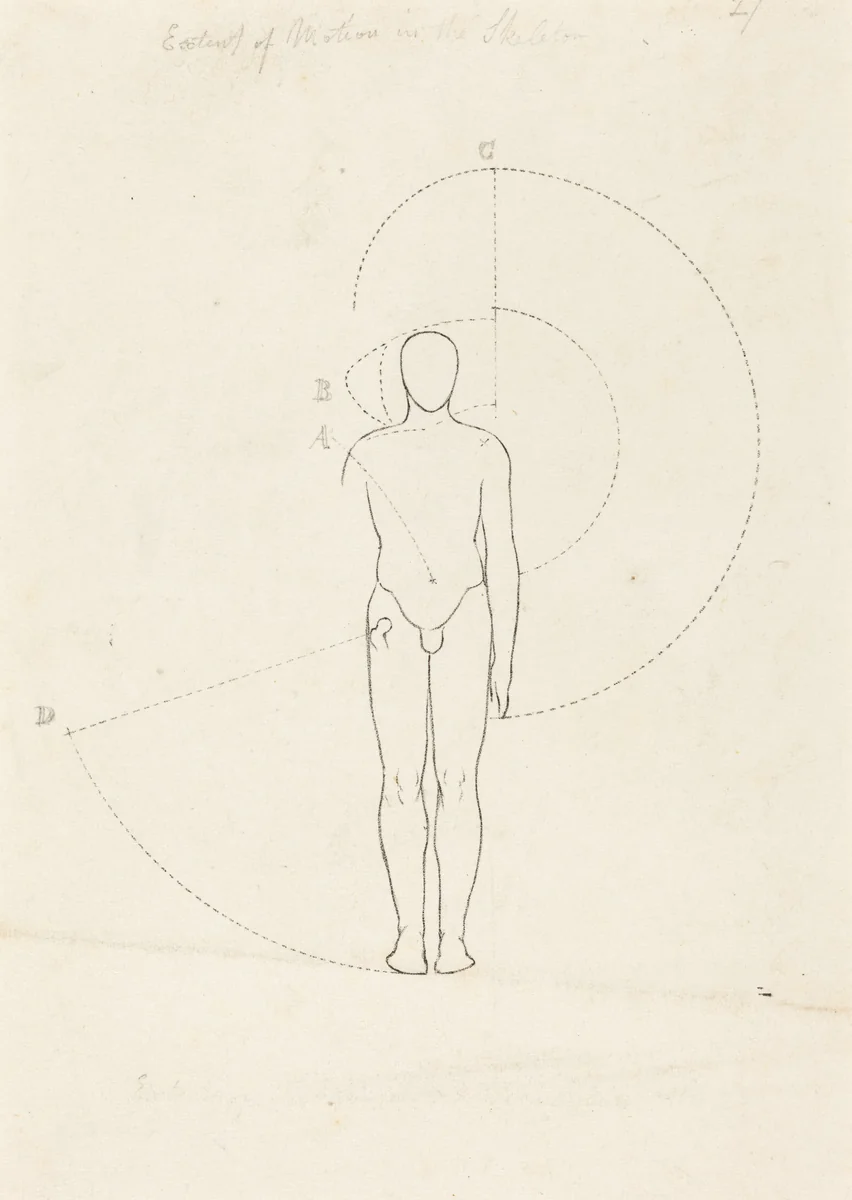 Extent of Motion, One Figure by George Scharf; John Flaxman, print, 1829
