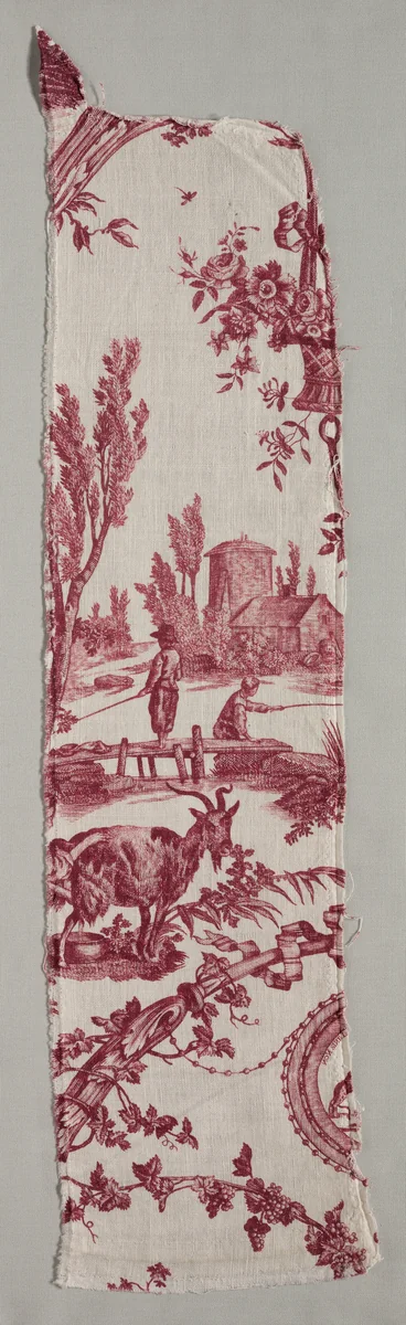 Fragments of Copperplate Printed Cotton by Christophe Philippe Oberkampf, textile, 1784-1794