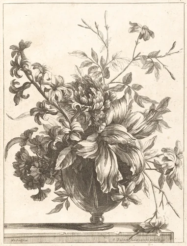 [Flowers Arranged in a Glass Vase] by Jean Baptiste Monnoyer, book, 1650-1670