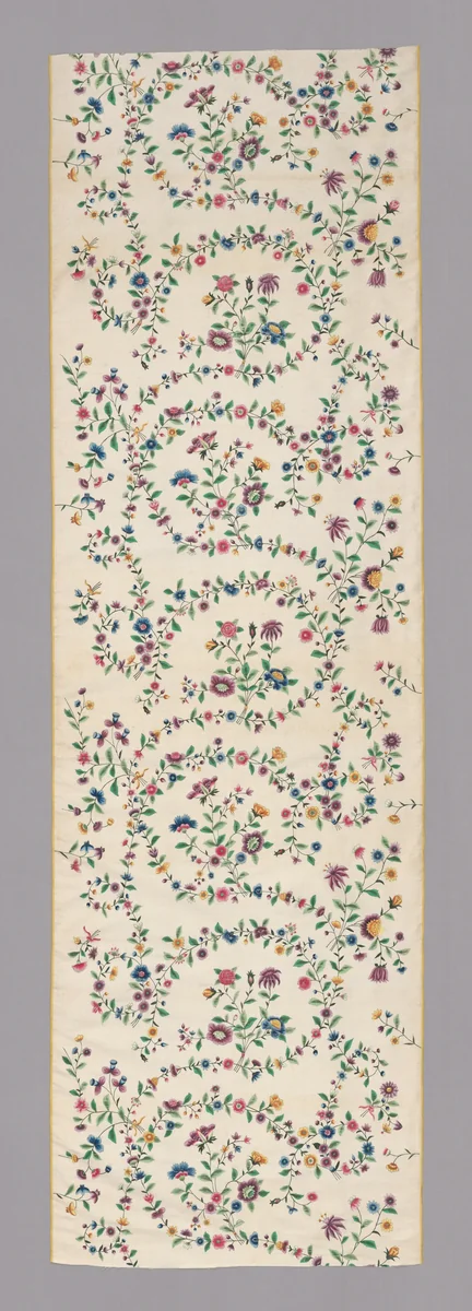 Painted Silk by The input text does not contain an artist's name., textile, 1750-1775