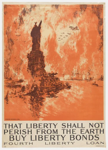 That Liberty Shall Not Perish From the Earth - Buy Liberty Bonds by Joseph Pennell, design, 1918