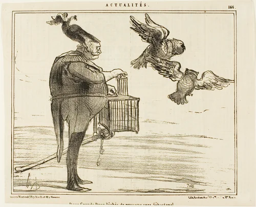 Two Grand Dukes Leaving for Sebastopol, plate 166 from Actualités by Honoré-Victorin Daumier, print, 1855