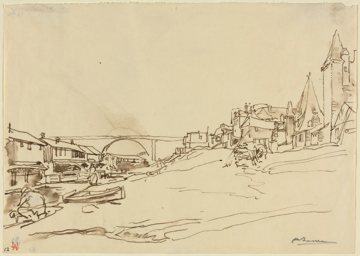 The House of the King of Poland (Angers) by Auguste Lepère, drawing, 1849-1918