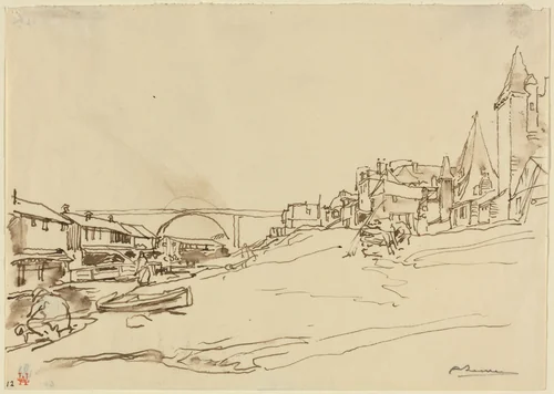 The House of the King of Poland (Angers) by Auguste Lepère, drawing, 1849-1918