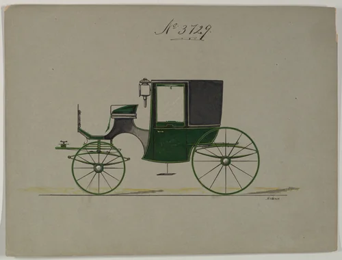 Brougham #3729 by Brewster & Co., drawing, 1881
