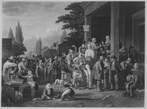 The County Election by John Sartain, print, 1847