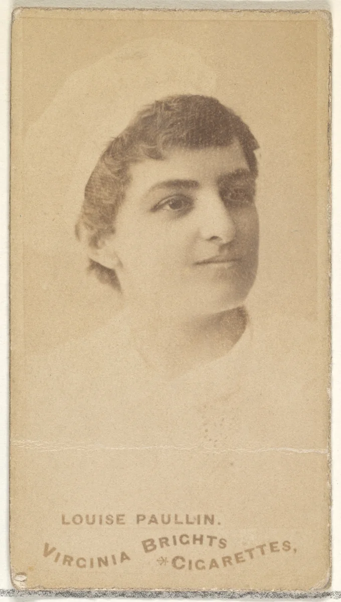 Louise Paullin, from the Actors and Actresses series (N45, Type 1) for Virginia Brights Cigarettes by Allen & Ginter, photograph, 1885-1891