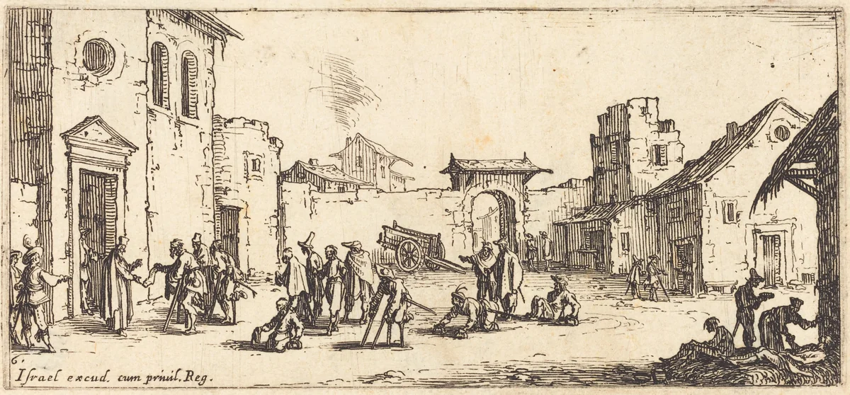 The Hospital by Jacques Callot, print, 1633