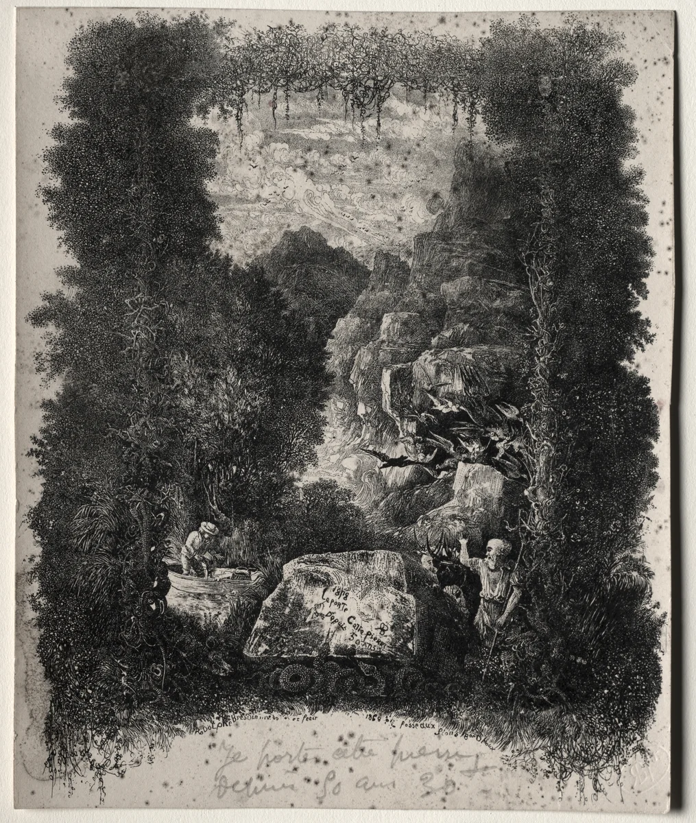 First Frontispiece for Fables and Fairy-Tales by Thierry-Faletans by Rodolphe Bresdin, print, 1868