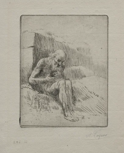 Job (Second Plate) by Alphonse Legros, print, 1884