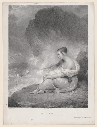 Despair by Zéphirin Belliard, print, 1830-1858