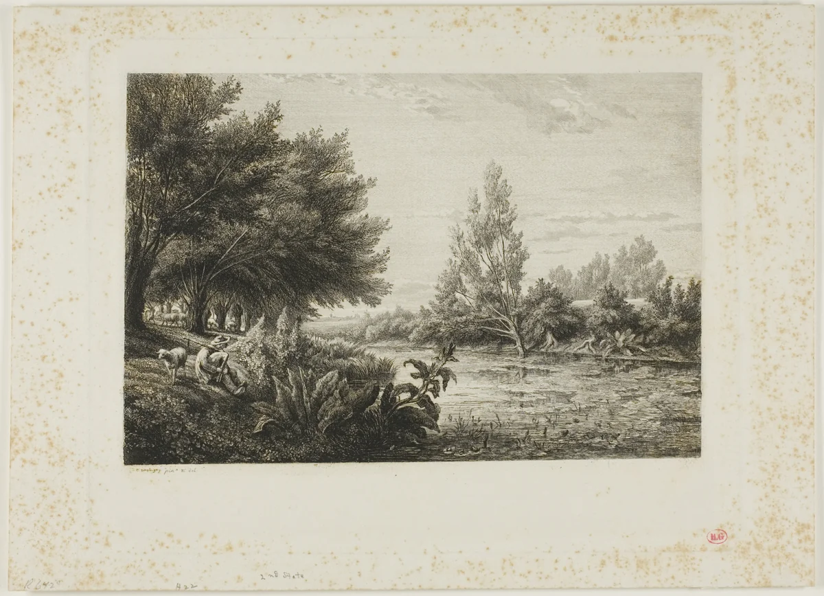 Near Choisy-le-Roi by Charles-François Daubigny, print, 1843